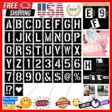 6 Inch Letter Stencils Symbol Numbers Craft Stencils, 42 Pcs Reusable Alphabe...