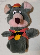 Vintage Chuck E Cheese Plush Hand Puppet Showbiz Pizza Time Theatre Vtg USA