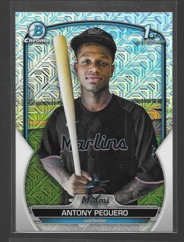 2023 Bowman - Chrome Prospects Antony Peguero #BCP-62 Mojo Refractor (RC) 1st