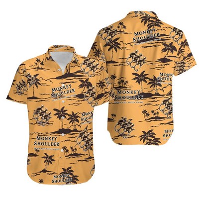 Premium Scotch Whiskey Tropical Men's Hawaiian Shirt Funny Drinker Gift