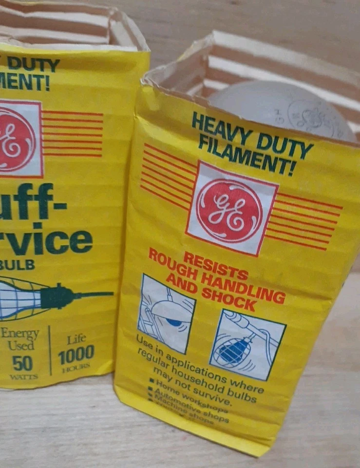3CT: GE RUFF SERVICE HEAVY-DUTY FILAMENT! 50WATT Resists Rough Handling & Shock! - Image 3 of 3