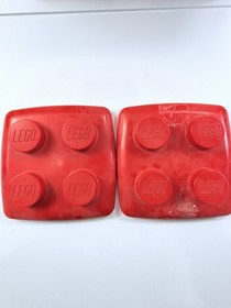 Vintage Lego Storage Containers Bins W/ Lids 4105 Red Empty Storage Blocks