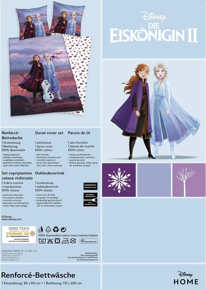 Herding Set di Biancheria da Letto, Multicolore, 80 x 80 cm, 135 x 200 cm Alla t - Immagine 2 di 4