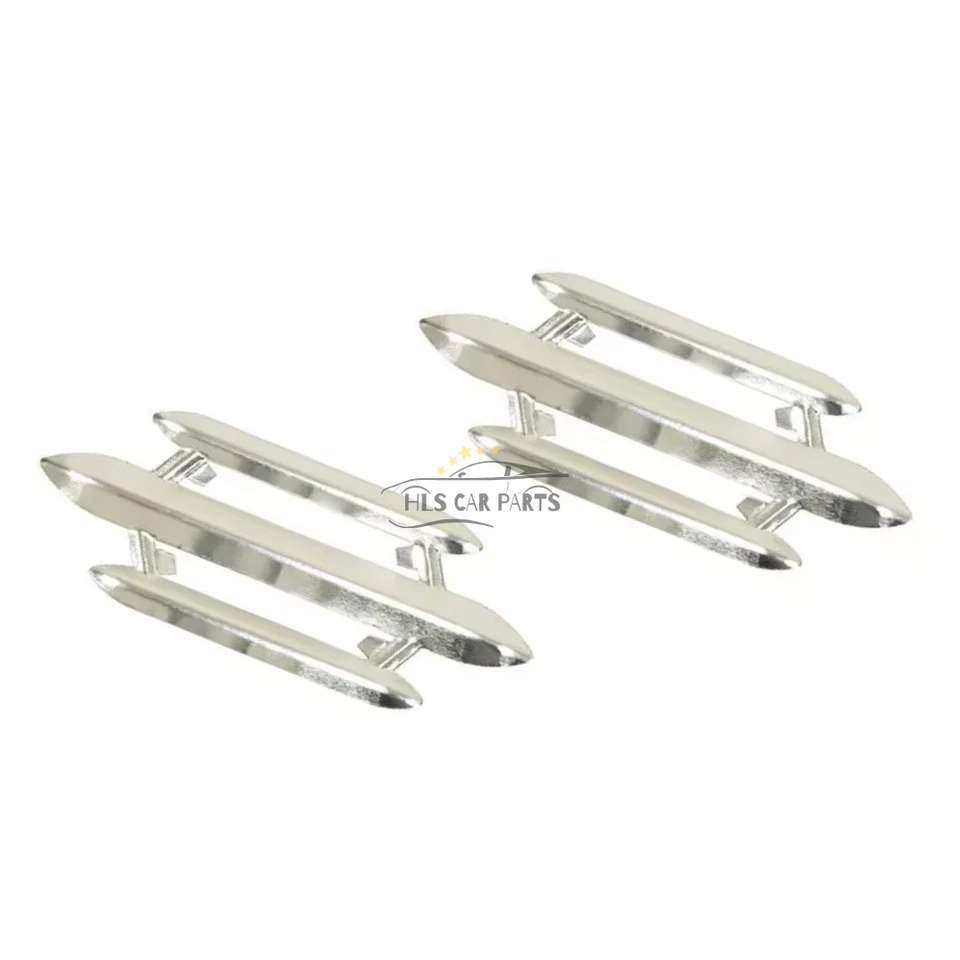 2 Pcs 3 Bar Horn Grill  Sılver  for Volkswagen Beetle 1952-1972  Model Years - Image 2 of 4