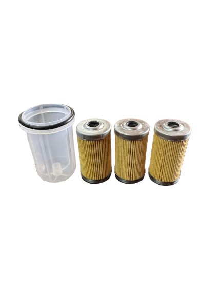 5 PIECE FUEL FILTER KIT FOR MITSUBISHI TRACTOR MT2201, MT2501, WITH FUEL BOWL