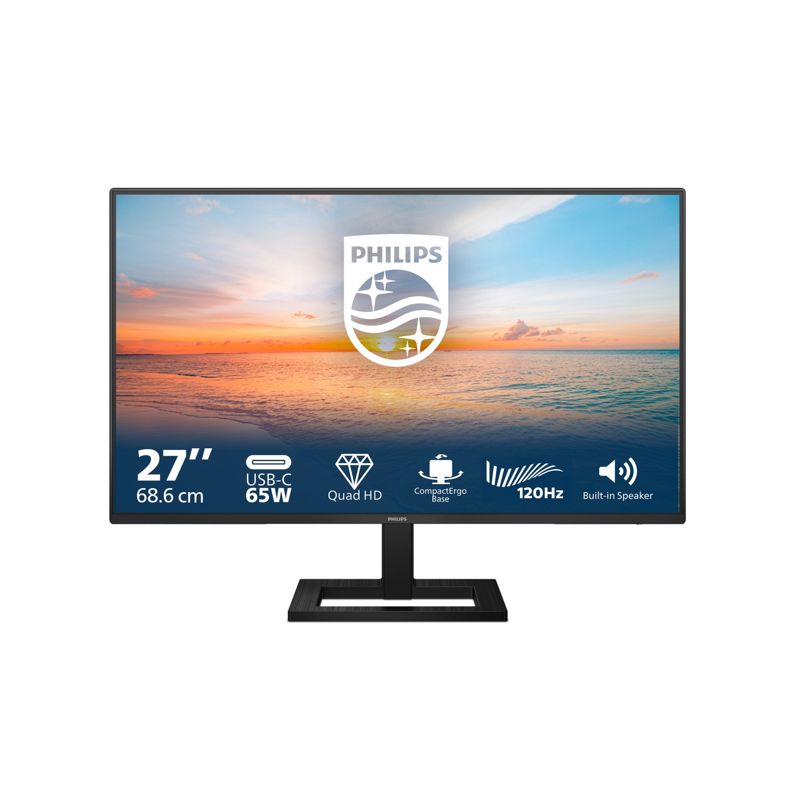 Philips 27E1N1600Ae 27"" Class Wqhd Led Monitor 16:9 Textured Black 68.6 Cm 27"" V - Image 3