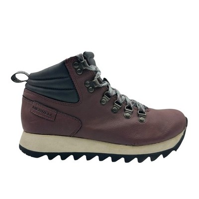 Women's Size 8 M - Merrell Alpine Hiker J003772 Burgundy Lace Up Hiking Boots