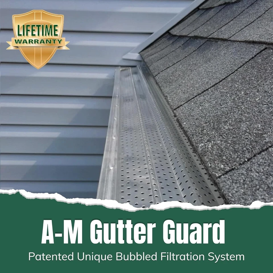 Lifetime Aluminum Gutter Guard - Heavy Duty Leaf Protection for 5" & 6" Gutters - Image 4 of 4