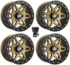 Sedona Split 6 Beadlock UTV Wheels/Rims Bronze 15" Textron Wildcat XX (4)