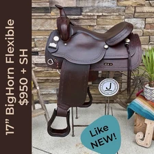17” Big Horn Flexible Western Trail Horse Saddle- Ex Cond, Clean! 🔸🔸