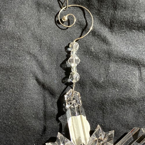 Adorno de Navidad Waterford Snow Crystal Facetado Hecho en Irlanda - Imagen 6 de 7