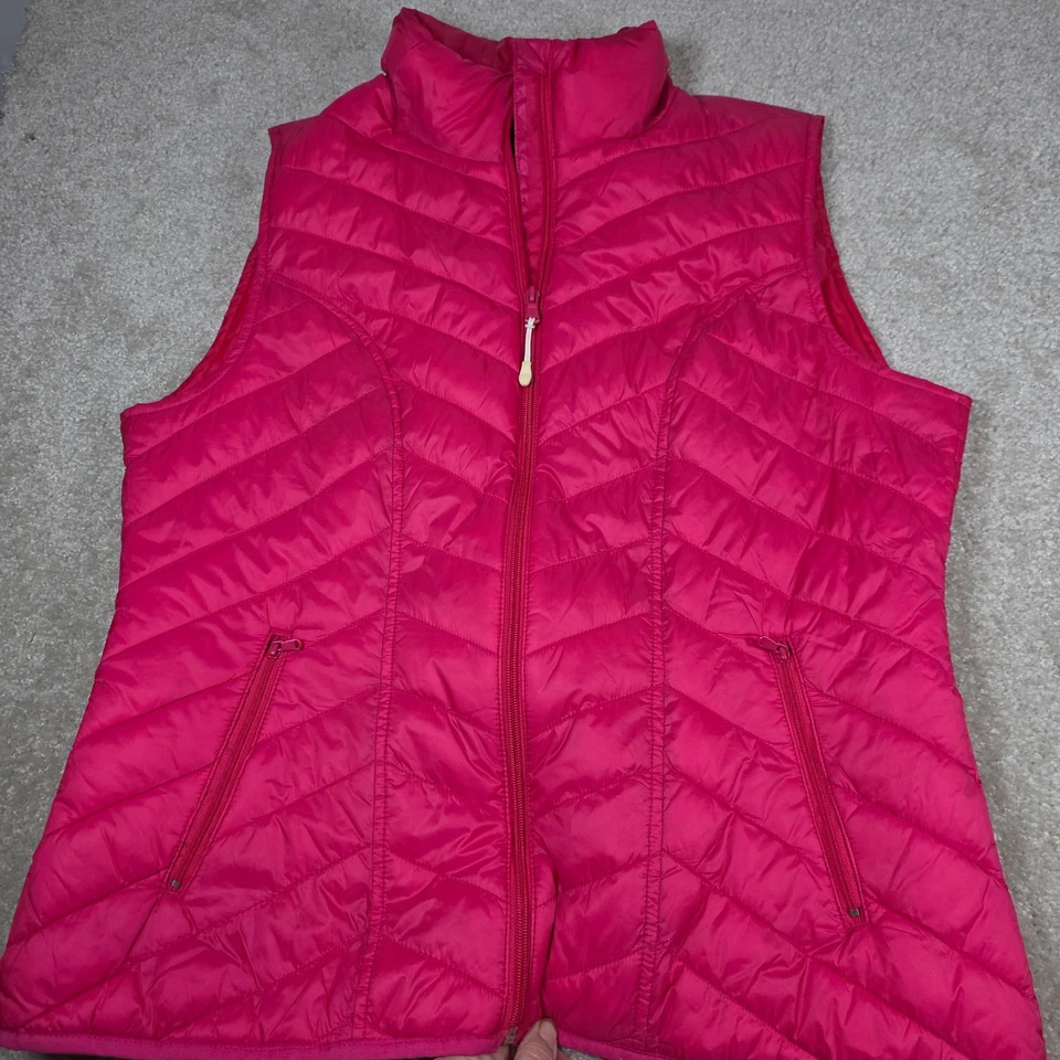 Chaleco acolchado Tek Gear Puffer para mujer XL rosa clásico acolchado aislado confort de esquí Foto 2 de 4