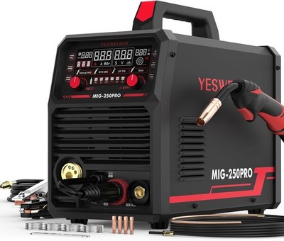 MIG-250PRO Aluminum MIG Welder, 250A 110V/220V Advanced Digital Display, MIG/Pul