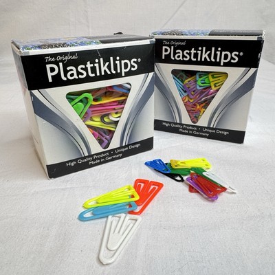 BAUMGARTENS ORIGINAL PLASTIKLIPS PAPER CLIP LARGE / MEDIUM :: MADE IN GERMANY