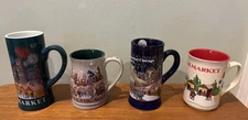 Lot Of 4 Christkindlmarket Mugs