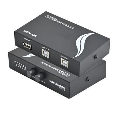 OLLGEN 2 Port USB 2.0 Sharing Manual Switch Box Hub 2 PCS Share 1 2