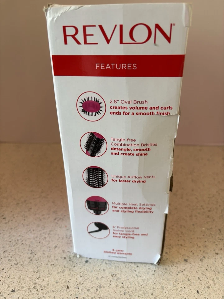PINK REVLON One-Step Volumizer Mejorado 1.0 Secador de Pelo y CEPILLO DE AIRE Nuevo En Caja Foto 3 de 4