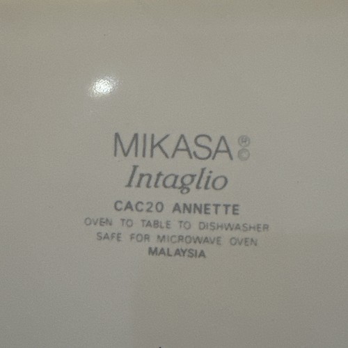 Mikasa Intaglio CAC20 ANNETTE Essteller 11" blau rot Schriftrollen (5er Set) - Bild 4 von 19