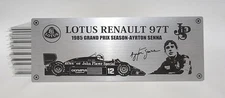 1/8 Lotus Renault 97T #12 Senna 1985 Metal Name Plate Plaque for 1/8 Deagostini