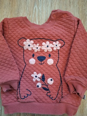 Sweatshirt Gr. 80 rot mit Bärchen von Liegelind