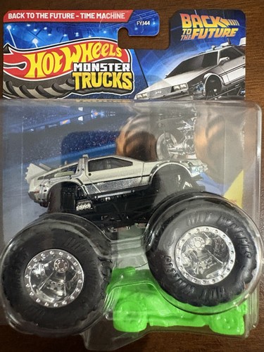 Hot Wheels Monster Trucks BACK TO THE FUTURE DeLorean 2025 Mix Truck NEW FSC - 第 1/2 張圖片