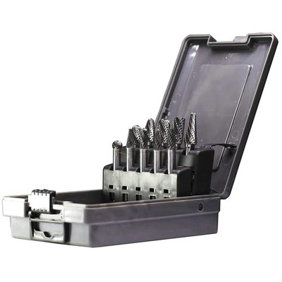 Double Cut Solid Carbide Rotary Burr Set - 10pcs Steel/Metal