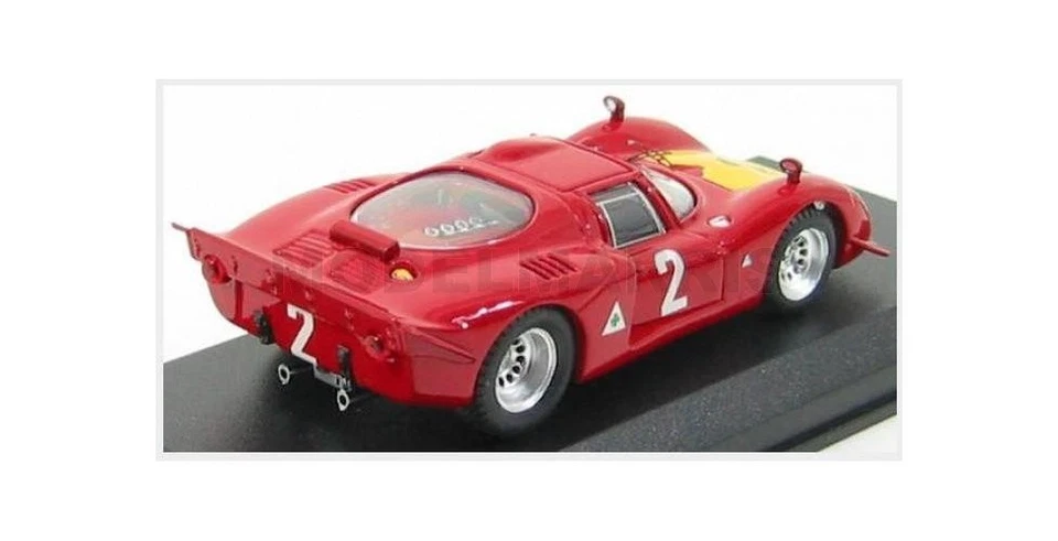 BEST-MODEL 9186 ALFA ROMEO - 33.2 N 2 IMOLA 1968 CASONI - DINI - RED YELLOW - 1/ Foto 2 de 2