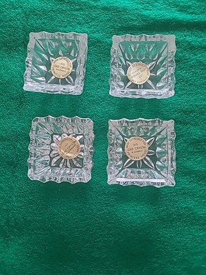 Vintage Princess House Lead Crystal Open Salt Cellars Set of 4 W. Germany 