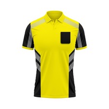 Hi Vis T Shirt Polo Shirts  Work Wear High Viz  Reflective Tape Safety Top