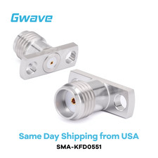 SMA Female Connector, 2 Hole Flange,Hole Spacing 10.2mm,Pin Dia 0.51mm, DC-26.5G