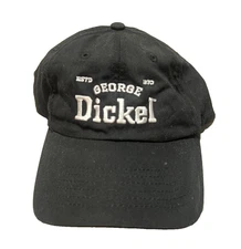 George Dickel Whiskey Hat Mens StrapB ack Cap Black Drinking Tennessee