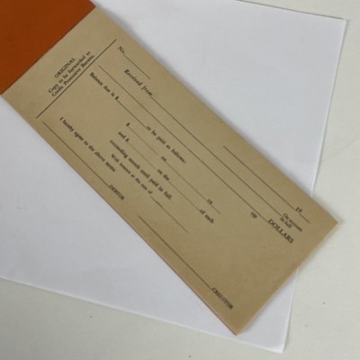 Vintage Credit Protective Bureau installment Payment Agreement Receipt Pad