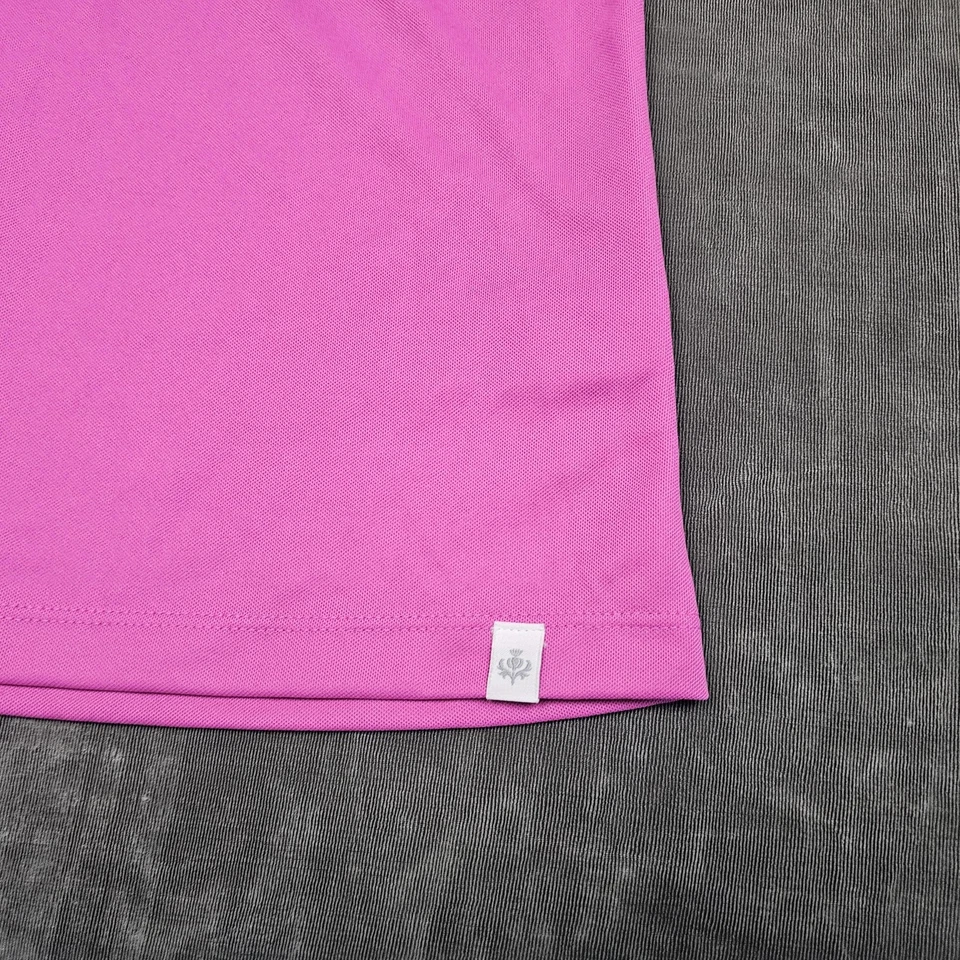 Camisa polo básica de golf para dama Hagen pequeña rosa sin mangas con cuello Foto 2 de 4