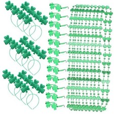 36 Pieces St. Patricks Day Favors Set Including 12 Shamrock Glasses 12 St