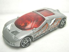 1997 HOT WHEELS FORD GT-90 SILVER & RED 1:64 DIECAST 2 3/4" CAR - NICE