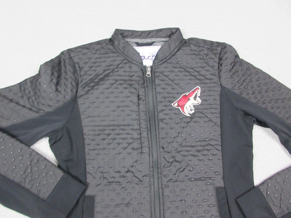 Arizona Coyotes 夹克女式成人小号黑色标志全拉链女士 NHL 曲棍球 — 第 3/4 张图片