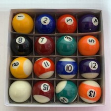    Billiard Balls Complete Set 2 1/4"  Ball Standard 8 Ball
