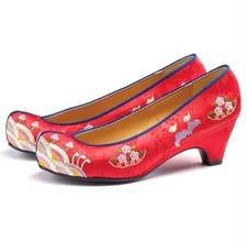 Flower Shoes Hanbok Accessory Korean Traditional New Year Party Woman Lady R 3cm
