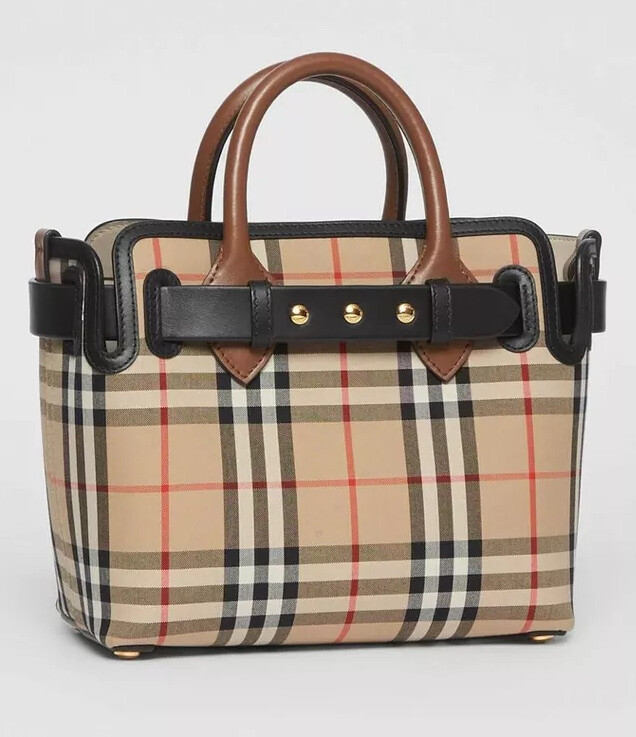 100% Authentic Burberry Mini Vintage Check Triple Stud Belt 100% Authentic Burberry Mini Vintage Check Triple Stud Belt