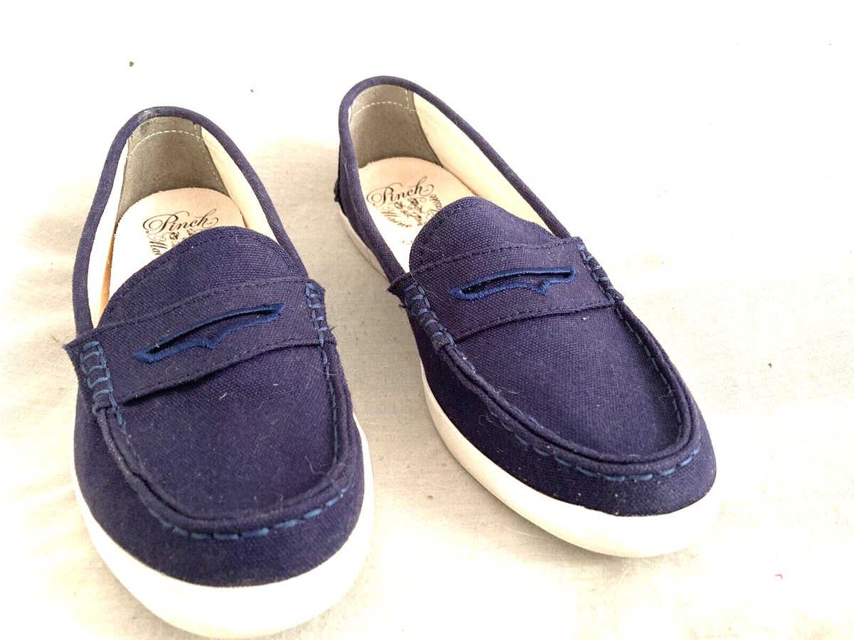 Cole Haan Pinch Marine Classic Weekender Loafer Blue Canvas, 8,  VGUC