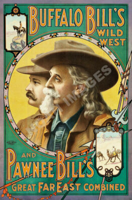 Affiche Buffalo Bill – Ambrose Park, South Brooklyn, Style Vintage, Reproduction Neuve