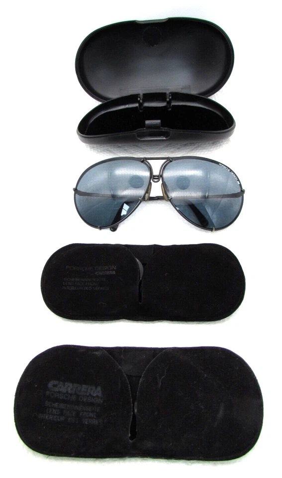 Винтажный Porsche дизайн 5621Австрия солнцезащитные очки чехол дополнительные линзы синий коричневый - Изображение 2 из 4