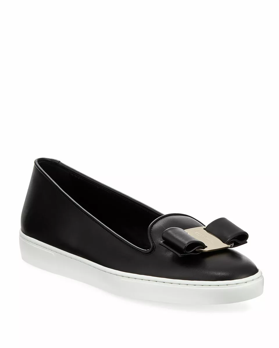 NIB NEW Salvatore Ferragamo Novello Black or red sneakers flats 5.5 6 7 8 11 C