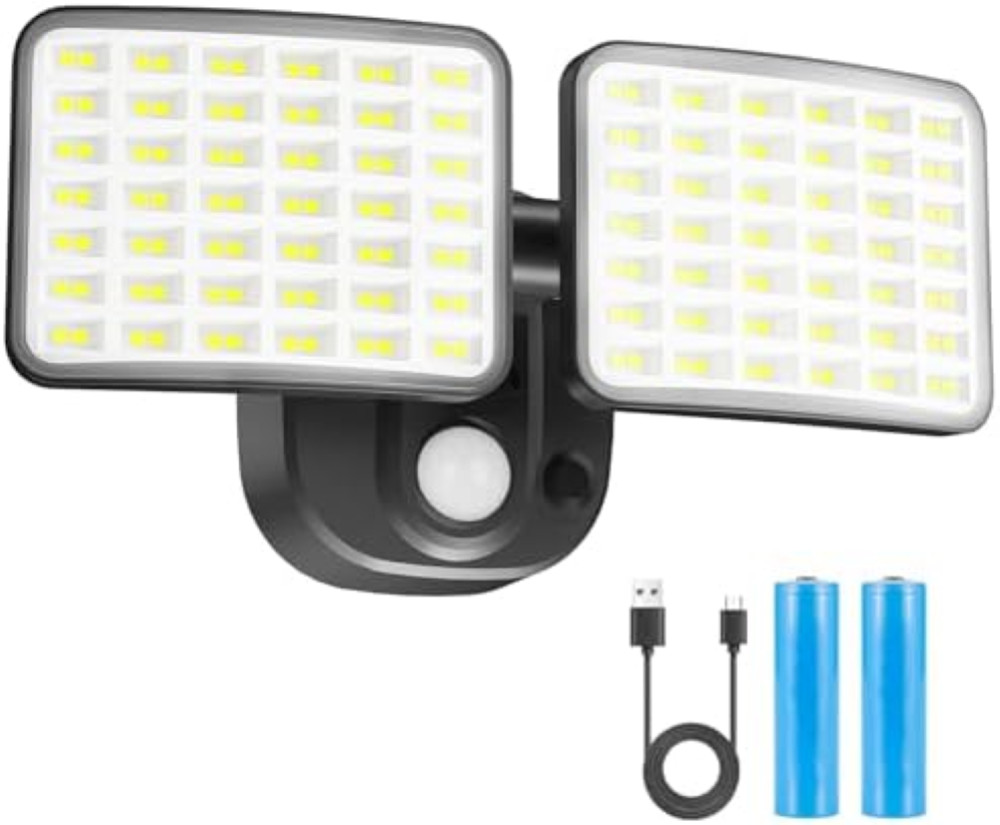 Applique Esterno LED Ricaricabile | Luce Giardino Sensore Movimento