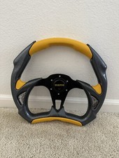 350mm Dish Steering Wheel - Fit 6 Hole Hub Like Vertex Nardi Nrg Grip 350mm Dish Steering Wheel - Fit 6 Hole Hub Like Vertex Nardi Nrg Grip