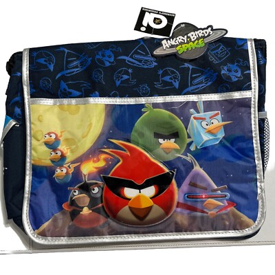 2009-2012 Angry Birds Space Black Messenger Cross Shoulder Bag Backpack NEW!!