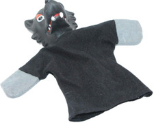 Burattino marionetta peluche lupo cane Marionette wolf Puppets bambino teatrino