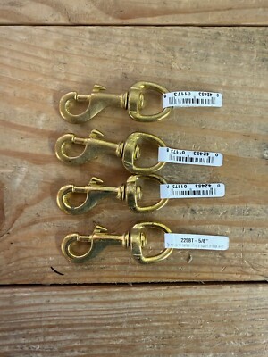 (4 Pack) Baron Bronze Bolt Snap On Hook Round Eye Swivel 5/8'' 225BT