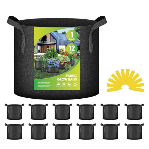 5-24Pack Garden Grow Bag/Rooty Bag Heavy Duty Non-Woven Plant Fabric Pot Contain - Picture 32 of 143