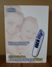 Braun ThermoScan  Plus Ear Thermometer unique new comfort tip